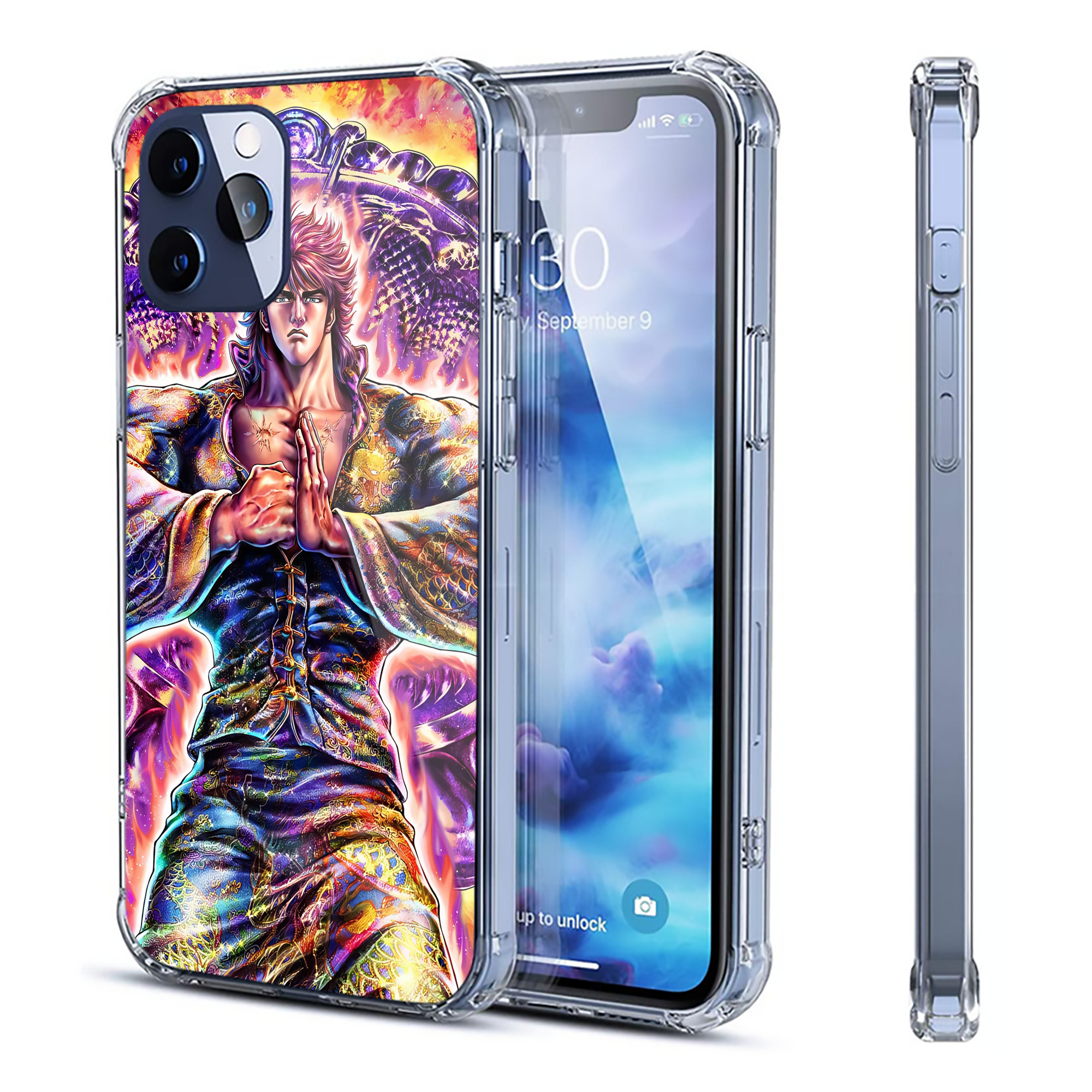 （画像用） 北斗の拳 Fist of the North Star 【iPhone 12シリーズ対応】透明スマホケース（クリアソフトケース）